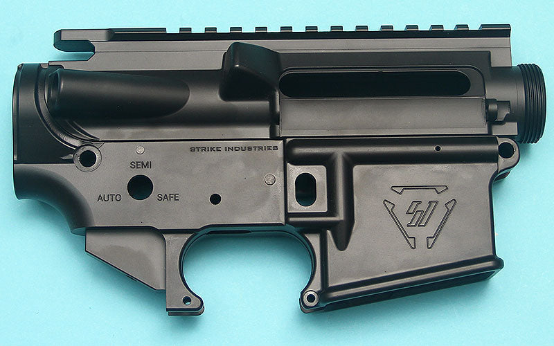 G&P MWS Forged Aluminum SI M4 Receiver Set with Hop Up Chamber ( Licensed by Strike Industries ) ( Cerakote Black Finish ) ( TM MWS )