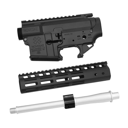 EMG Noveske Licensed 9" NSR Rail M-LOK Gen3 N4 Receiver Kit for Marui TM M4 MWS GBB Series ( CERAKOTE DE / Black )-Black
