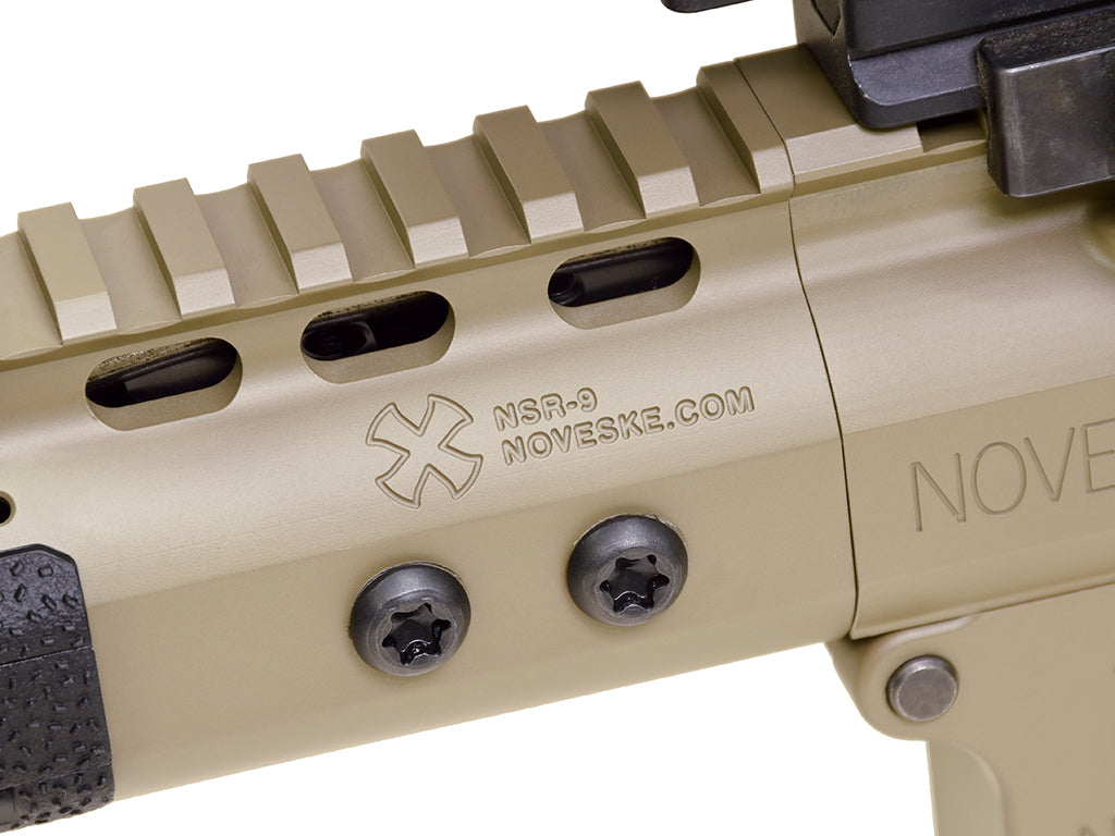 EMG Noveske Licensed NSR 9 Handguard Rail M-LOK for GBB / AEG / MWS ( CERAKOTE DE / Black )-Black