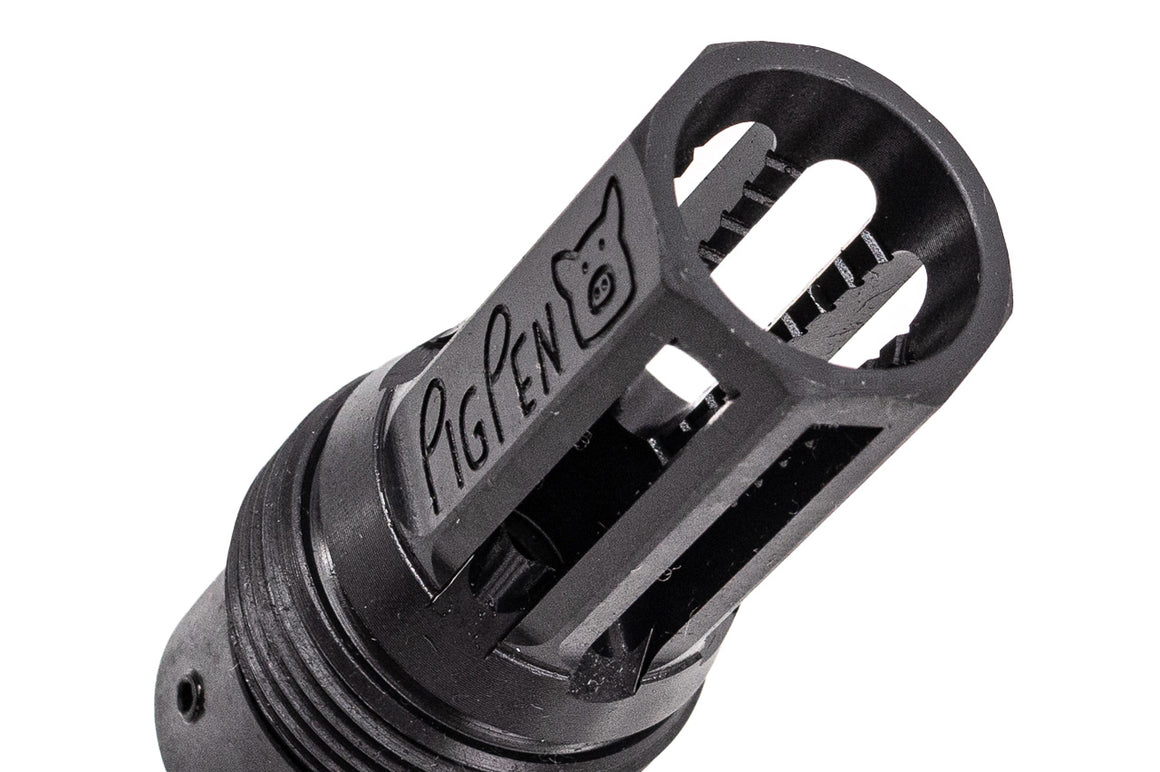 EMG Noveske Licensed Pig Pen 14mm CCW Steel Flash Hider ( QPQ Black )