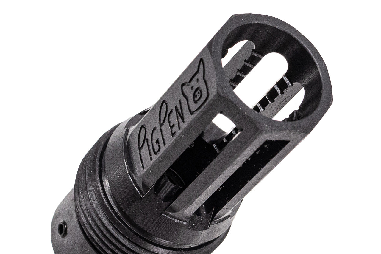 EMG Noveske Licensed Pig Pen 14mm CCW Steel Flash Hider ( QPQ Black )