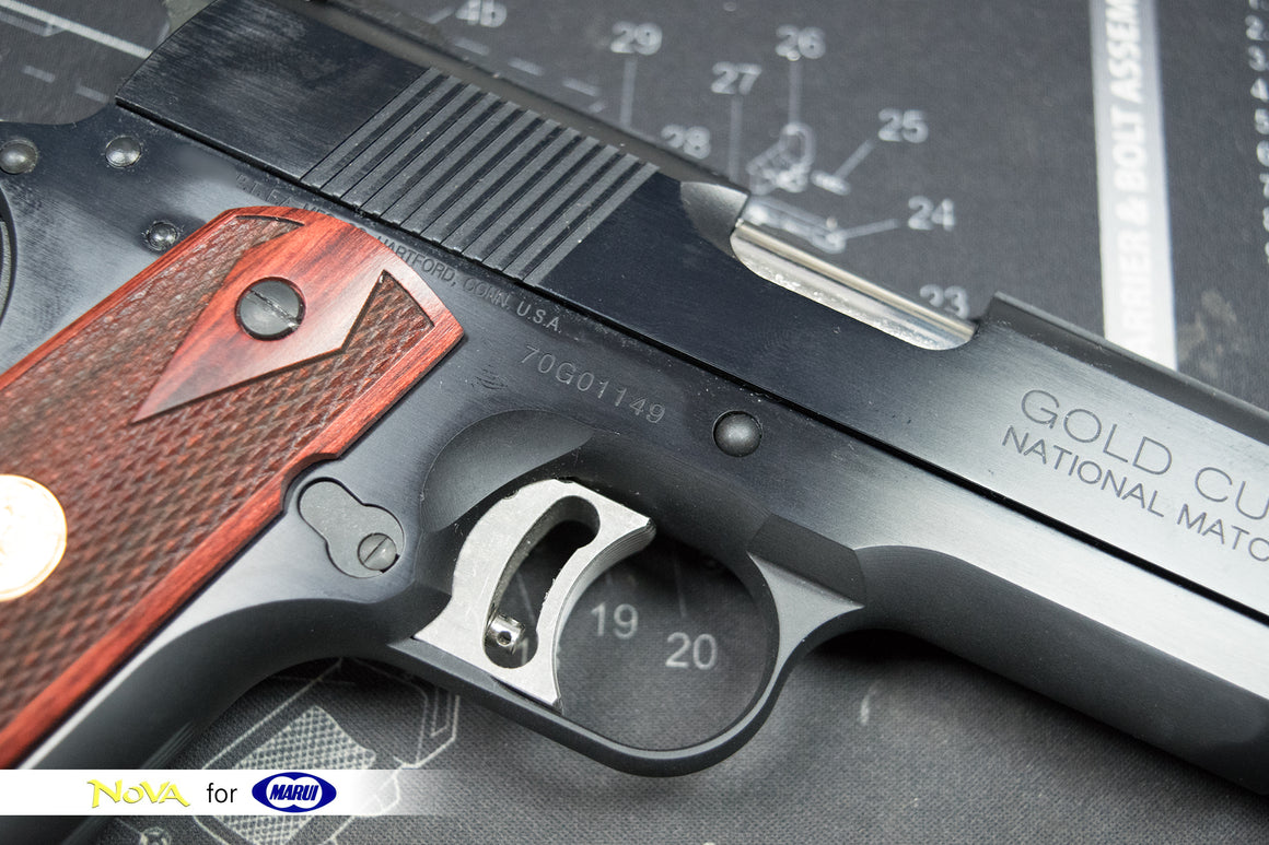 Custom Made - Nova " Gold Cup Nation Match " Aluminum Frame & Slide Kit with Marui Airsoft S70 1911 - Black ( Limited )