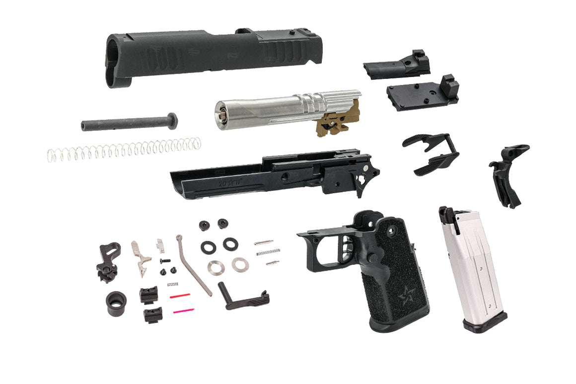 EMG Licensed CNC Steel Staccato C ( RMR Version ) Slide + Aluminum Frame Kit For Marui TM Hi-Capa GBBP Series