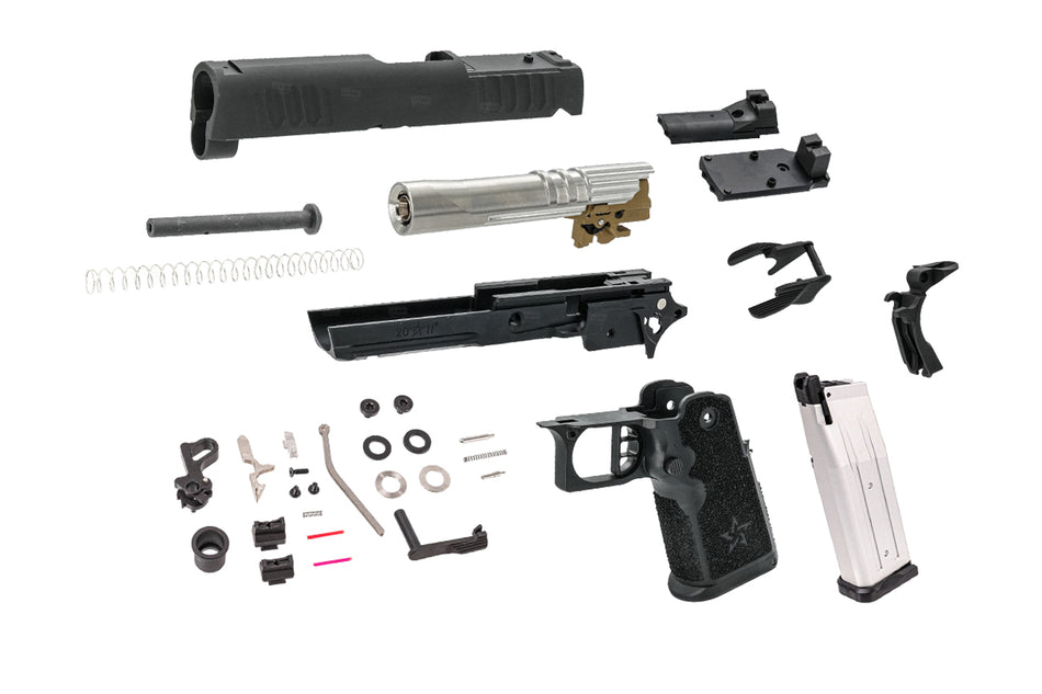 EMG Licensed CNC Steel Staccato C ( RMR Version ) Slide + Aluminum Frame Kit For Marui TM Hi-Capa GBBP Series