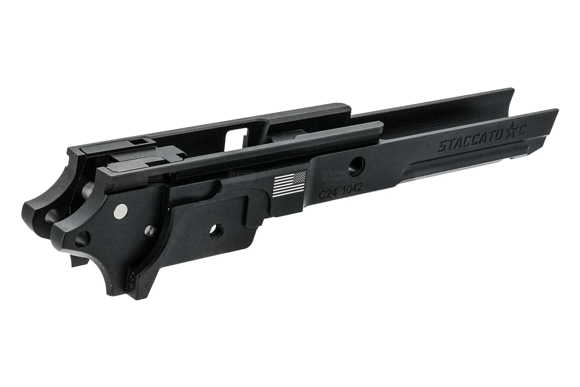 EMG Licensed CNC Steel Staccato C ( RMR Version ) Slide + Aluminum Frame Kit For Marui TM Hi-Capa GBBP Series