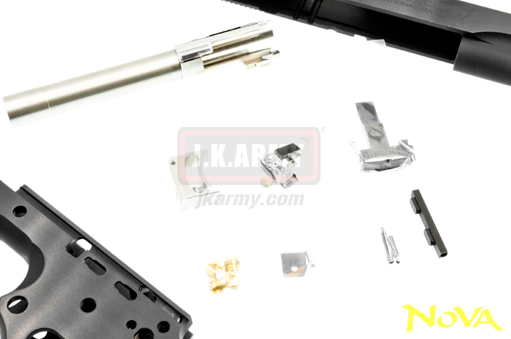 Nova " Gold Cup Nation Match " Aluminum Frame & Slide Kit for Marui Airsoft 1911 Series - Black ( Limited )