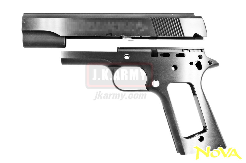 Nova " Gold Cup Nation Match " Aluminum Frame & Slide Kit for Marui Airsoft 1911 Series - Black ( Limited )