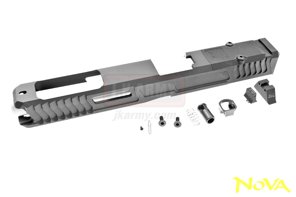 NOVA LK Style 34 RMR Cut Ver. Slide Set for Marui G Model GBB Pistol ( Black )