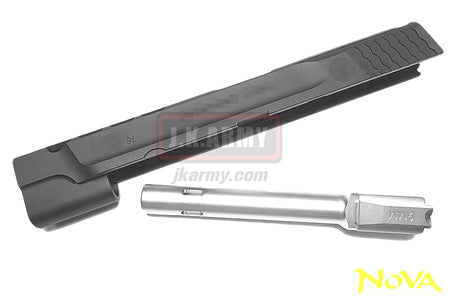 NOVA 5 Inch Performance Center Custom Slide Set for Tokyo Marui M&P9 GBB Pistol Series - Silver Barrel Version - Limited