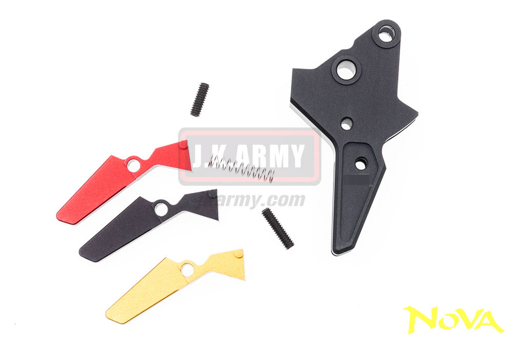 Nova S-Style ( Flat-Faced ) Trigger for Marui Airsoft M&P9 GBB ( Black )