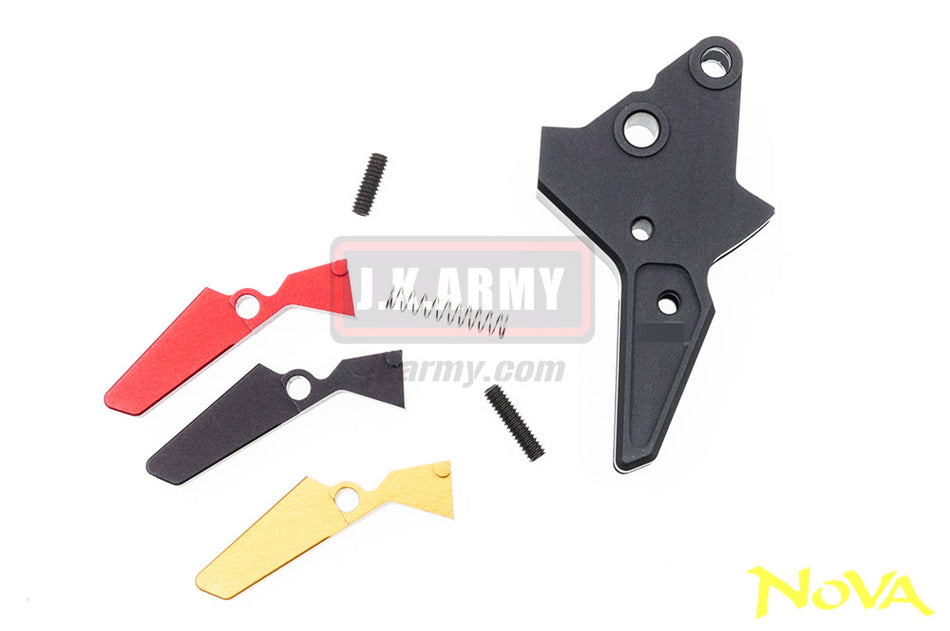 Nova S-Style ( Flat-Faced ) Trigger for Marui Airsoft M&P9 GBB ( Black )