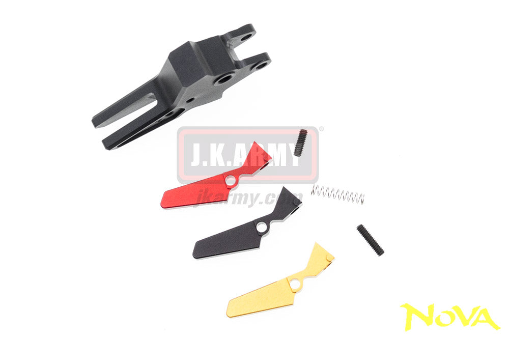 Nova S-Style ( Flat-Faced ) Trigger for Marui Airsoft M&P9 GBB ( Black )