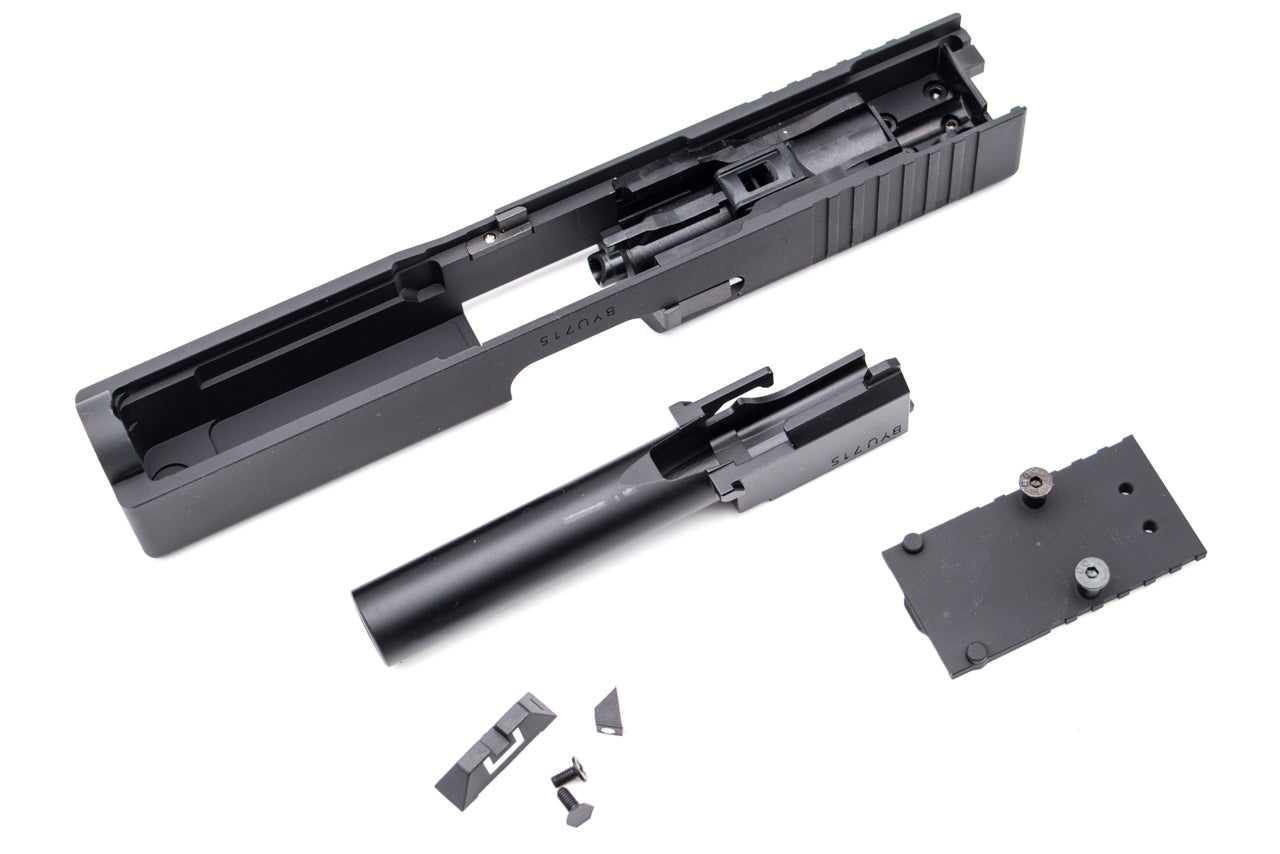 Nova CNC Aluminum 19 MOS Slide Kit for Tokyo Marui TM G Model 19 Gen3 GBB Series ( Black )