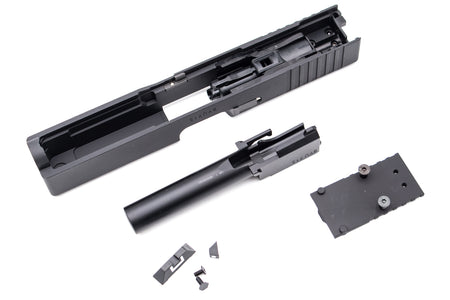 Nova CNC Aluminum 19 MOS Slide Kit for Tokyo Marui TM G Model 19 Gen3 GBB Series ( Black )