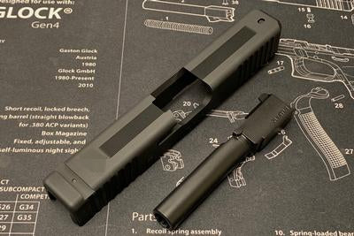 NOVA CNC Aluminum WC Style 19 Slide set for Tokyo Marui Model 19 GBB ( Black )