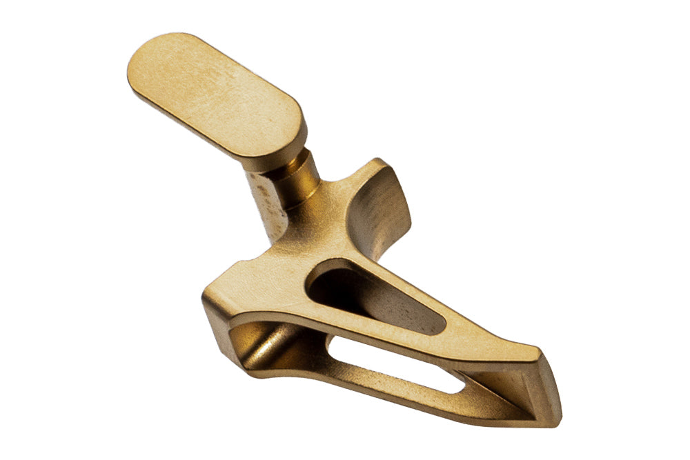 NOVA CNC Steel Trigger ( Flat Skeletonized Type ) For SIG AIR / VFC P320 M17 / M18 Airsoft GBB Series ( Gold )