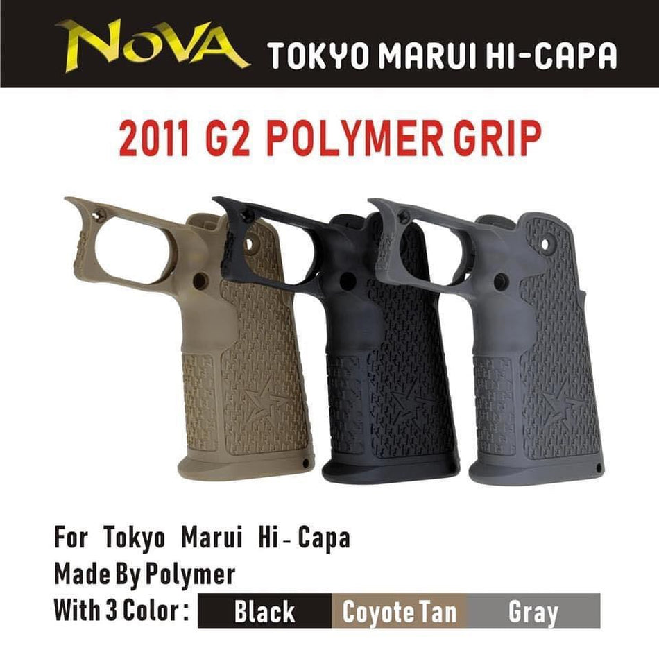 Nova ST* 2011 Style Custom Polymer Grip for Marui Hi-Capa GBB Series-Grey