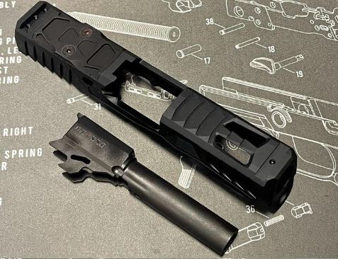 Nova NSO Reptile Cut Style Aluminum Slide Set for SIG AIR / VFC P320 M17 M18 GBBP Series ( Black )