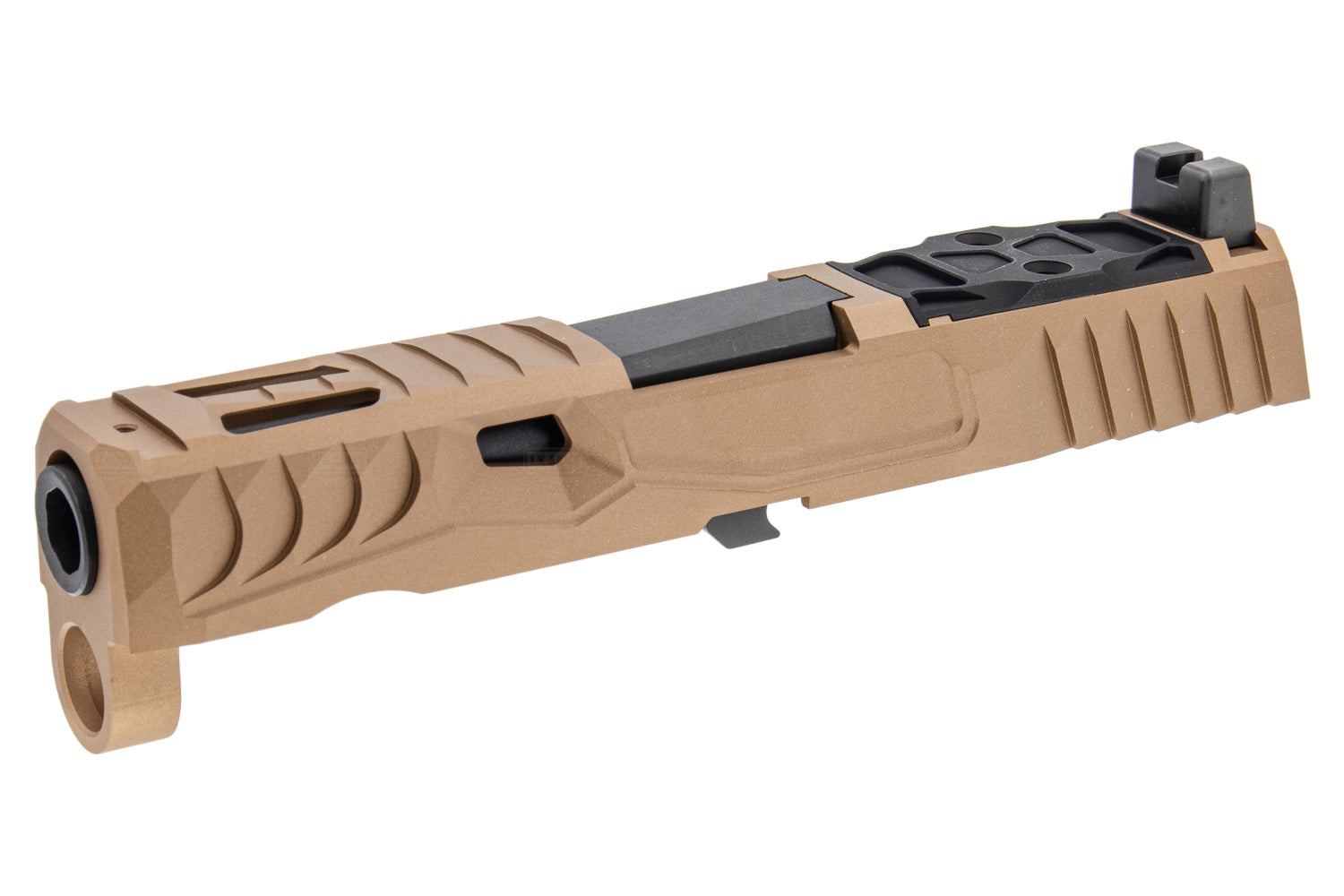 Nova NSO Reptile Cut Style Aluminum Slide Set for SIG AIR / VFC P320 M17 M18 GBBP Series ( Cerakote Tan )