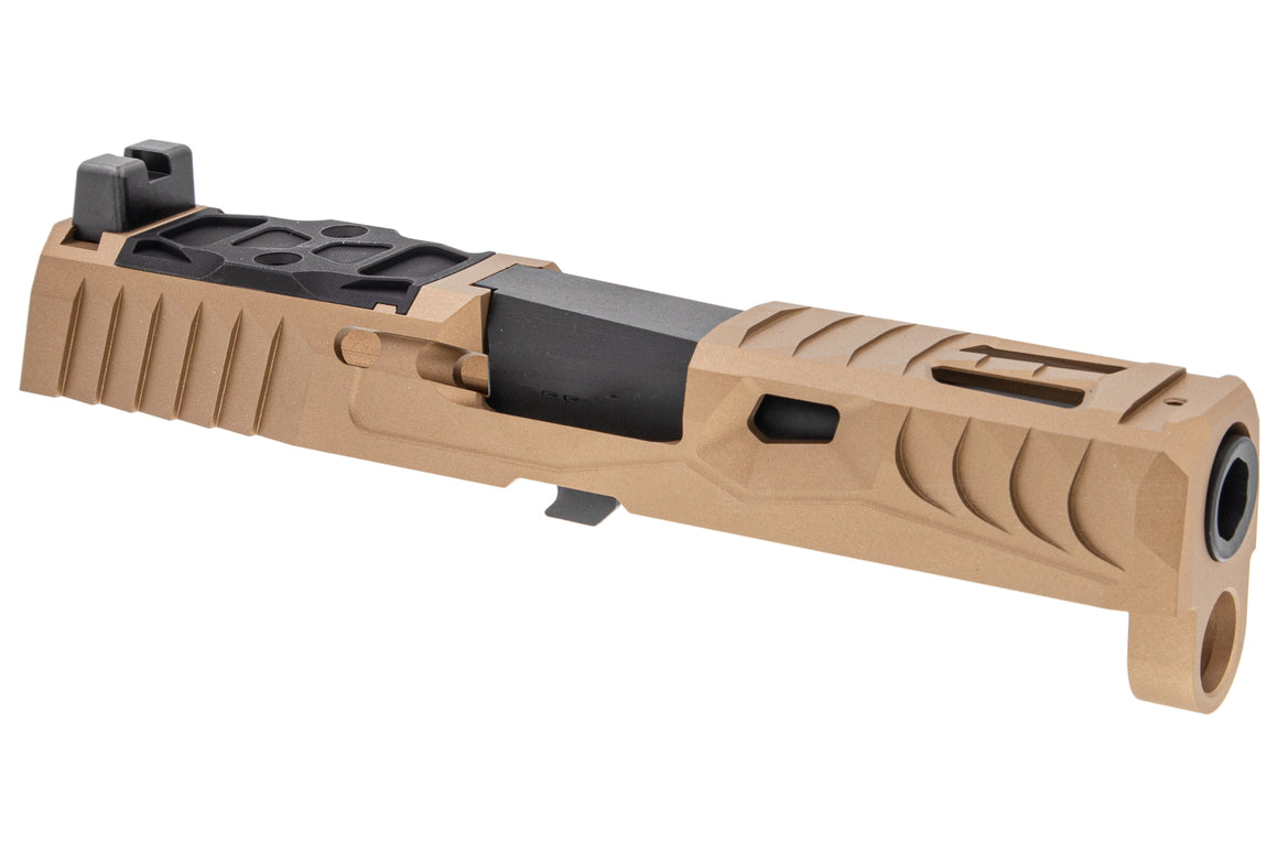 Nova NSO Reptile Cut Style Aluminum Slide Set for SIG AIR / VFC P320 M17 M18 GBBP Series ( Cerakote Tan )