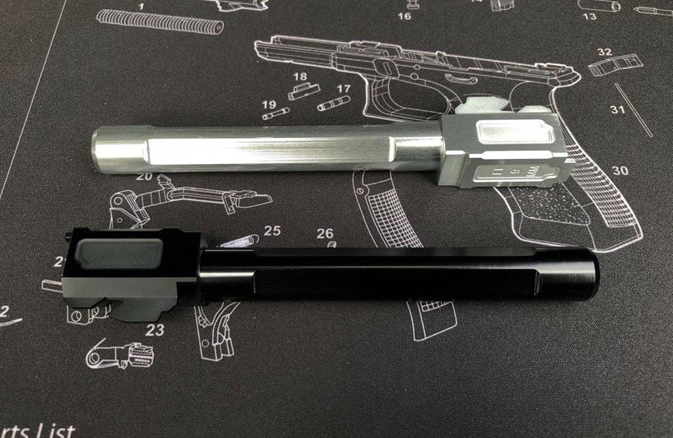 Nova FI Style 34 Aluminum Slide Set For Marui Model 17 GBB Series ( Titanium )-Titanium Grey