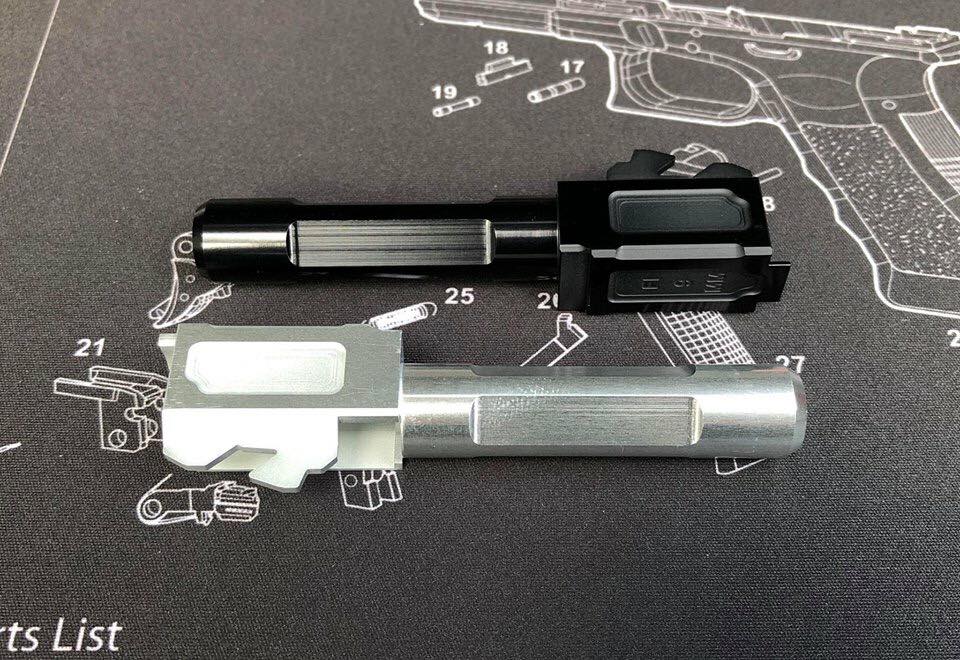 Nova FI Style 26 Aluminum Slide Set For Marui Model 26 GBB Series ( Titanium )-Titanium Grey