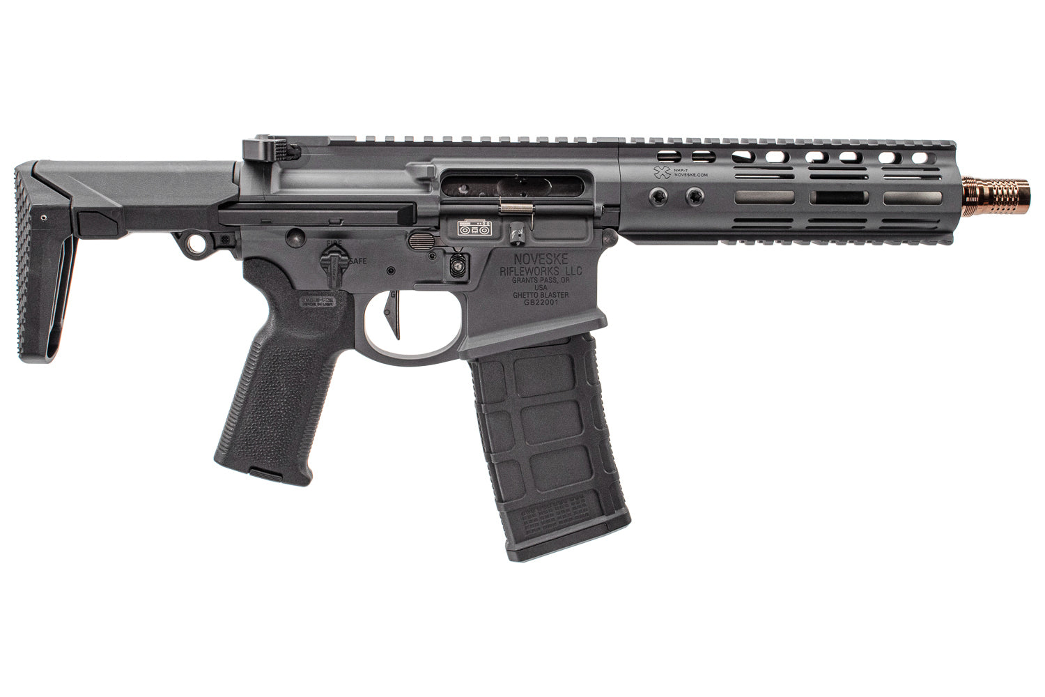 EMG Noveske Licensed 7.94” Gen 4 Ghetto Blaster Complete Build MWS GBBR Airsoft ( by DYTAC ) ( JKTG Custom Made ) ( Limited Edition ) Noveske Tiger Eye Brown