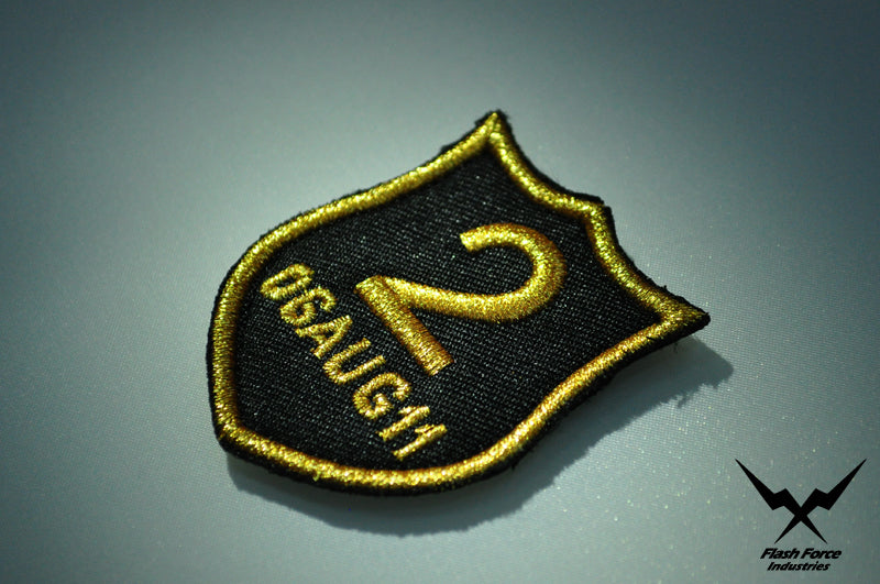 NSWDG EX17 Memorial No.2 06 AUG 11 Patch ( Gold Black ) ( Free Shipping )