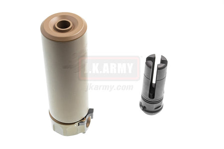 OMG SOCOM Mini 1 Dummy Barrel Extension w/ 4P Flash Hider ( DE ) ( 14mm CCW )