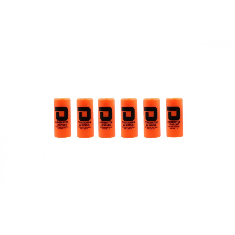 DOMINATOR™ 12 Gauge Gas Shotgun Shell Hulls - Orange ( 6 Shells / Pack ) ( DM870 )