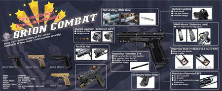 Poseidon Orion No.2 Combat Airsoft GBB Pistol ( G Model Spec )