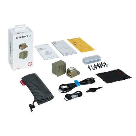 OLIGHT Osight S Rechargeable Reflex Sight With Magnetic Charging Cover ( 2 MOA Dot w/ 32 MOA Circle ) ( Olive Green )