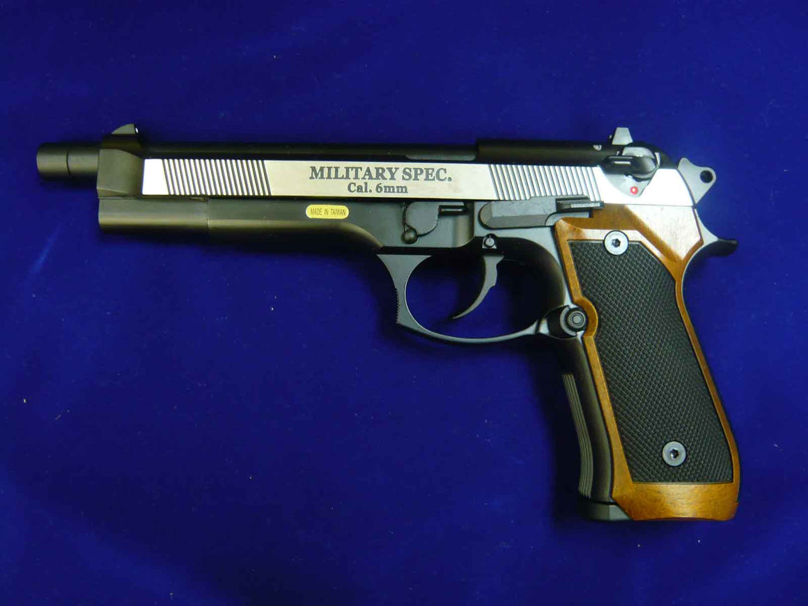 WE M92F Long Barrel Full Metal GBB Pistol (2Tone / Brown / Black)