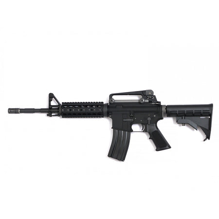 WE M4 RIS Gas Blow Back Open Chamber Rifle GBB Rifle ( Black )