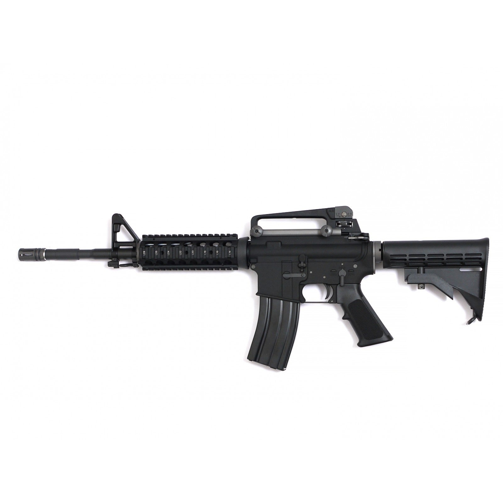 WE M4 RIS Gas Blow Back Open Chamber Rifle GBB Rifle ( Black )