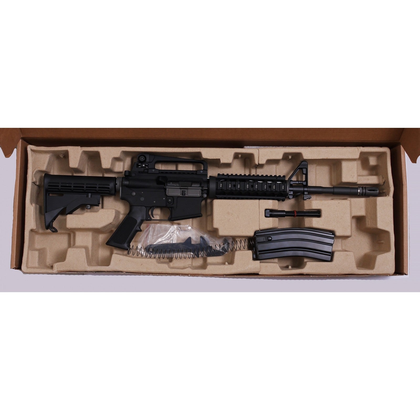 WE M4 RIS Gas Blow Back Open Chamber Rifle GBB Rifle ( Black )