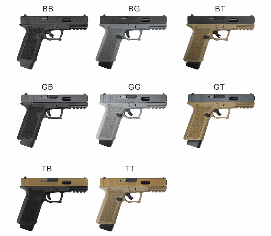 Poseidon P18 EVO 2 Airsoft GBB Pistol ( JDG Polymer80 Licensed P80 PF940V2 Airsoft Frame ) ( Cerakote Slide )-Grey-Black