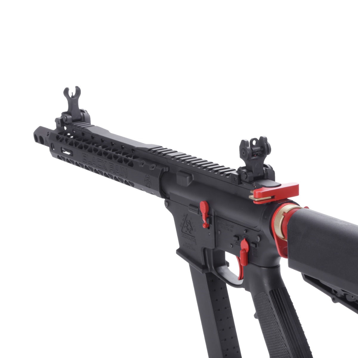 King Arms TWS Black Rain Ordnance 9mm Carbine GBB Airsoft ( Black & Red  )