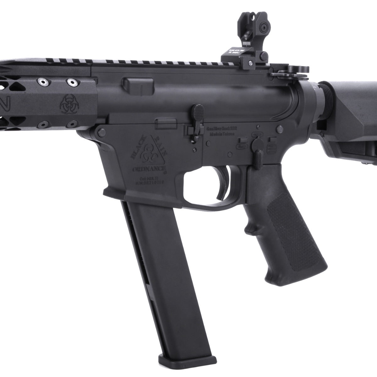 King Arms TWS Black Rain Ordnance 9mm SBR GBB Airsoft ( Black )