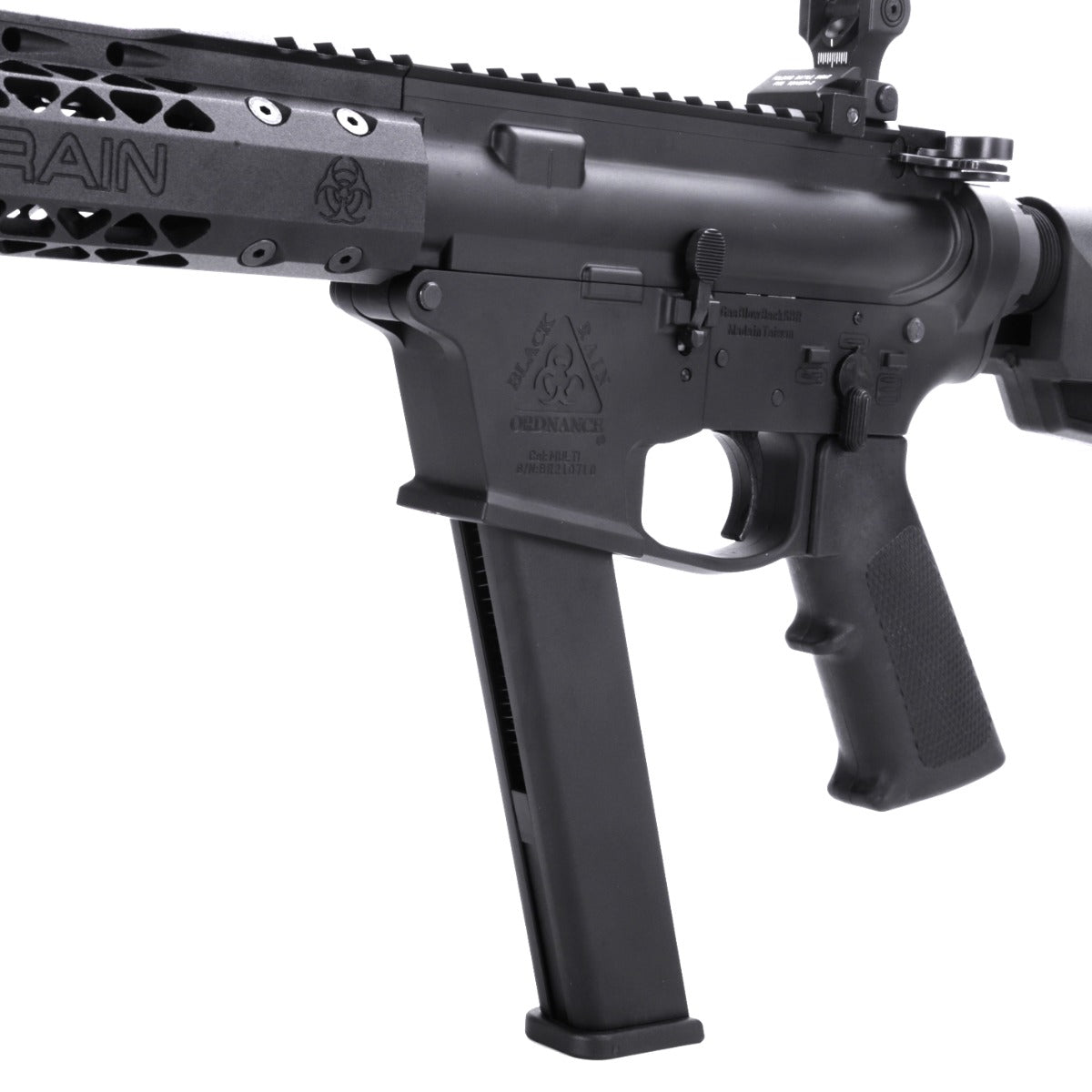 King Arms TWS Black Rain Ordnance 9mm SBR GBB Airsoft ( Black )
