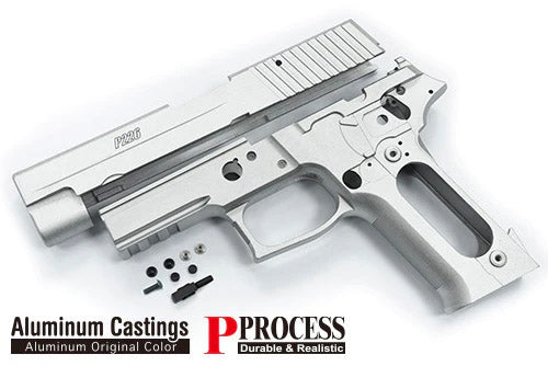 Guarder Aluminum Slide & Frame For Marui TM P226 Rail ( Silver / Late Ver. Marking) - 2022 New Version