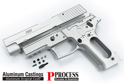 Guarder Aluminum Slide & Frame For Marui TM P226 E2 ( Silver / MK24 Marking ) - 2022 New Version