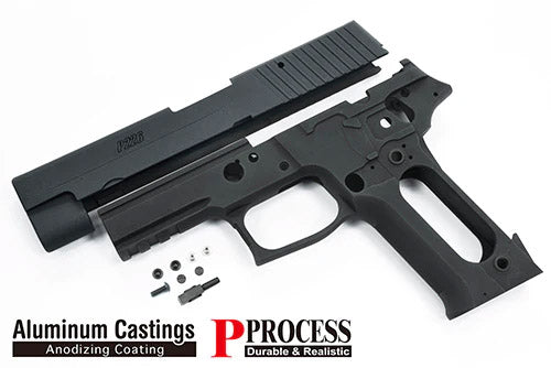 Guarder Aluminum Slide & Frame For Marui TM P226 E2 ( Black / MK24 Marking ) - 2022 New Version