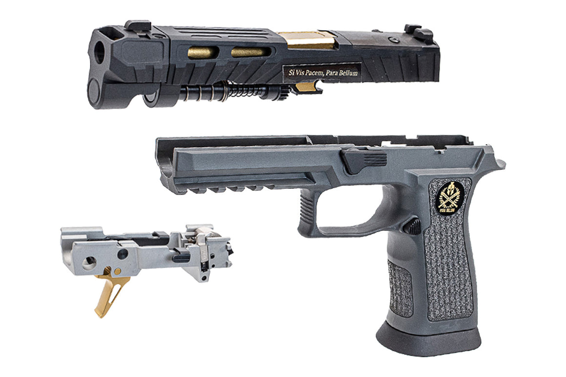 Para Bellum Custom Made SPECTRE Compensator GBBP Kit Set ( Aluminum Slide & Barrel / Black Slide / Gray Grip ) ( Limited Edition )