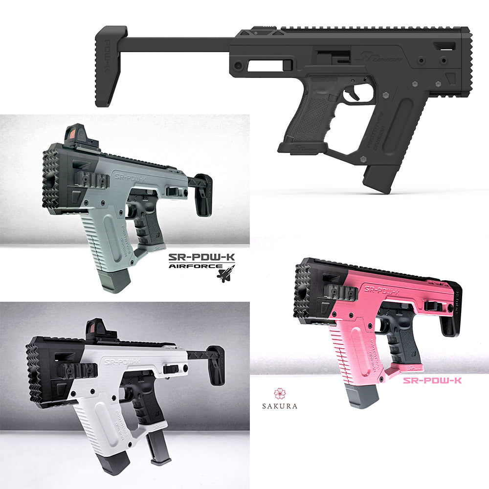 SRU Glock PDW SMG Kit for TM AEP 18 / TM, WE, KSC 17 / 18 / 34 / 35-Pink