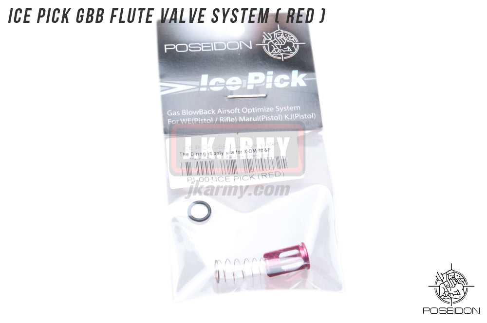 Poseidon ICE PICK GBB Flute Valve System ( Red ) ( Marui / WE System Only )