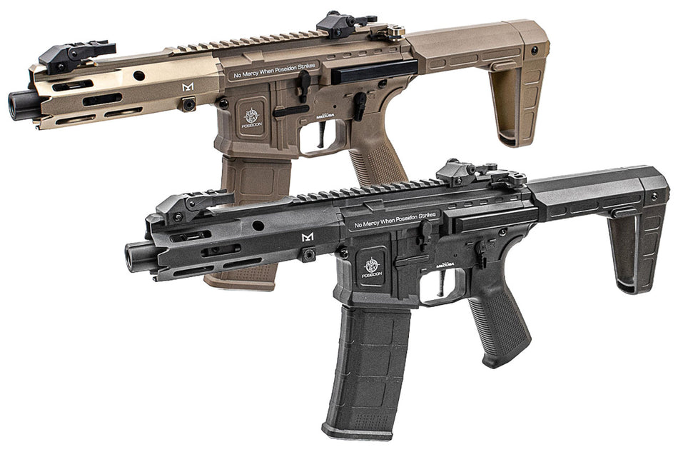 Poseidon AVENGER+ QRF AEG Rifle Airsoft ( w/ MEDUSA E.T.C.S Mosfet Module Series ) ( Black / Tan )-Tan