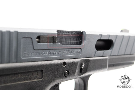 Poseidon P1.7 EVO MOD1 Cerakote Grey Metal Slide Airsoft GBB Pistol ( Black Frame )