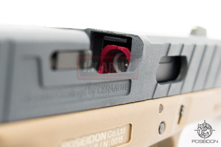 Poseidon P17 EVO MOD1 Cerakote Grey Metal Slide Airsoft GBB Pistol ( Tan Frame )