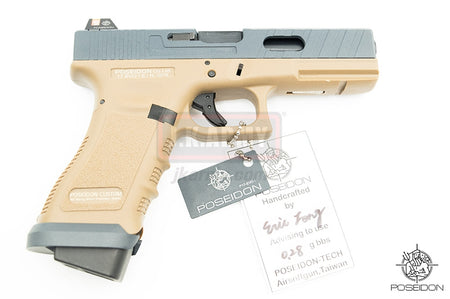 Poseidon P17 EVO MOD1 Cerakote Grey Metal Slide Airsoft GBB Pistol ( Tan Frame )